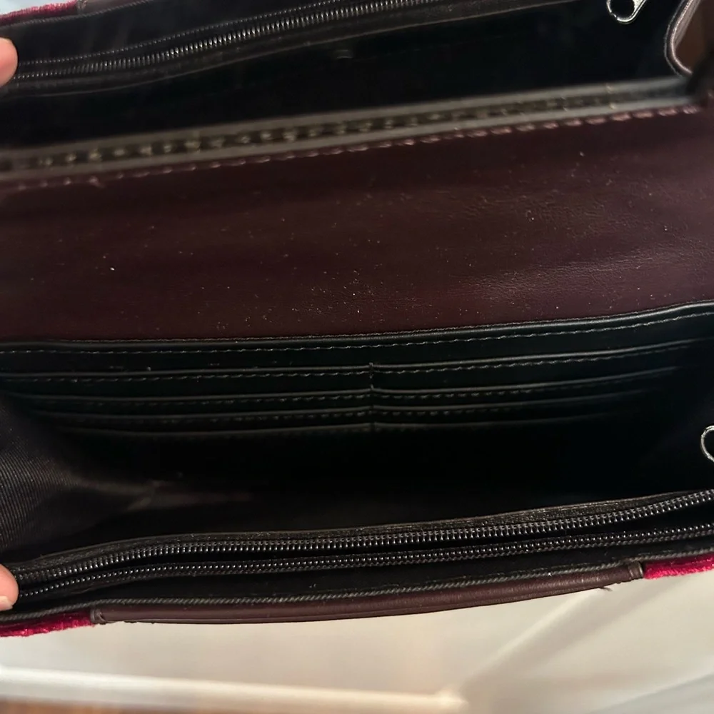 Nine West Velvet Pink Astoria Crossbody Bag Magenta Adjustable Strap Y2K